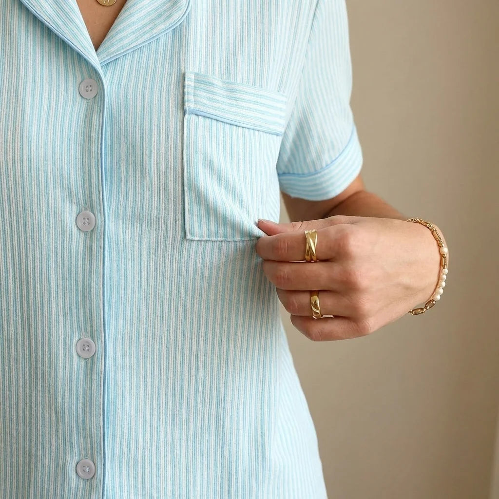 Elvara Stripe Pajama Set