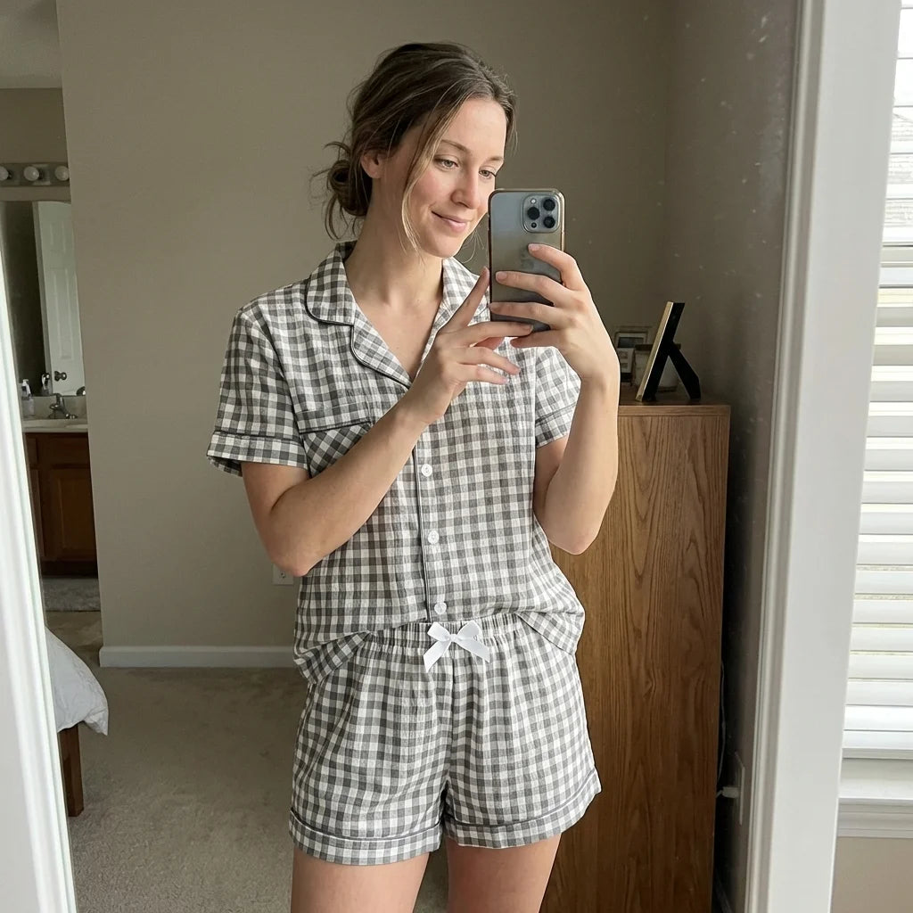 Evelyn Plaid Pajama Set