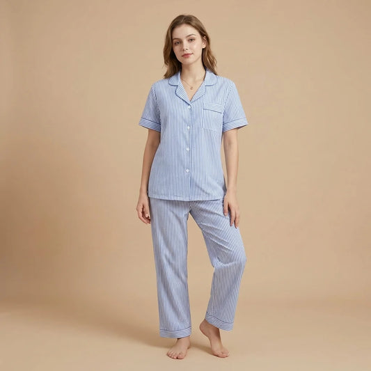 Elvara Stripe Pajama Set