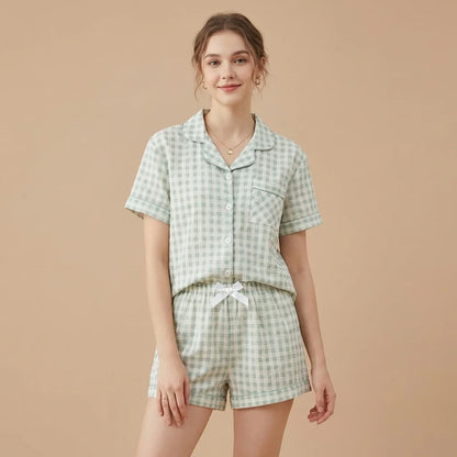 Evelyn Plaid Pajama Set